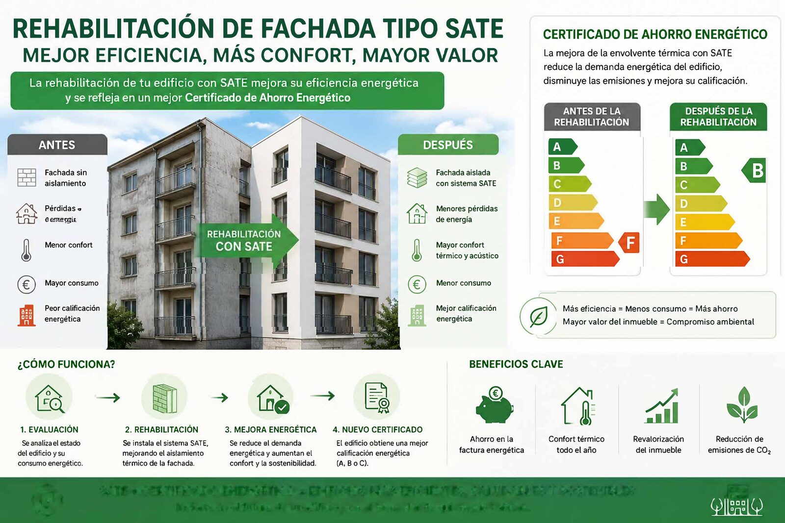 Rehabilitación de fachada SATE